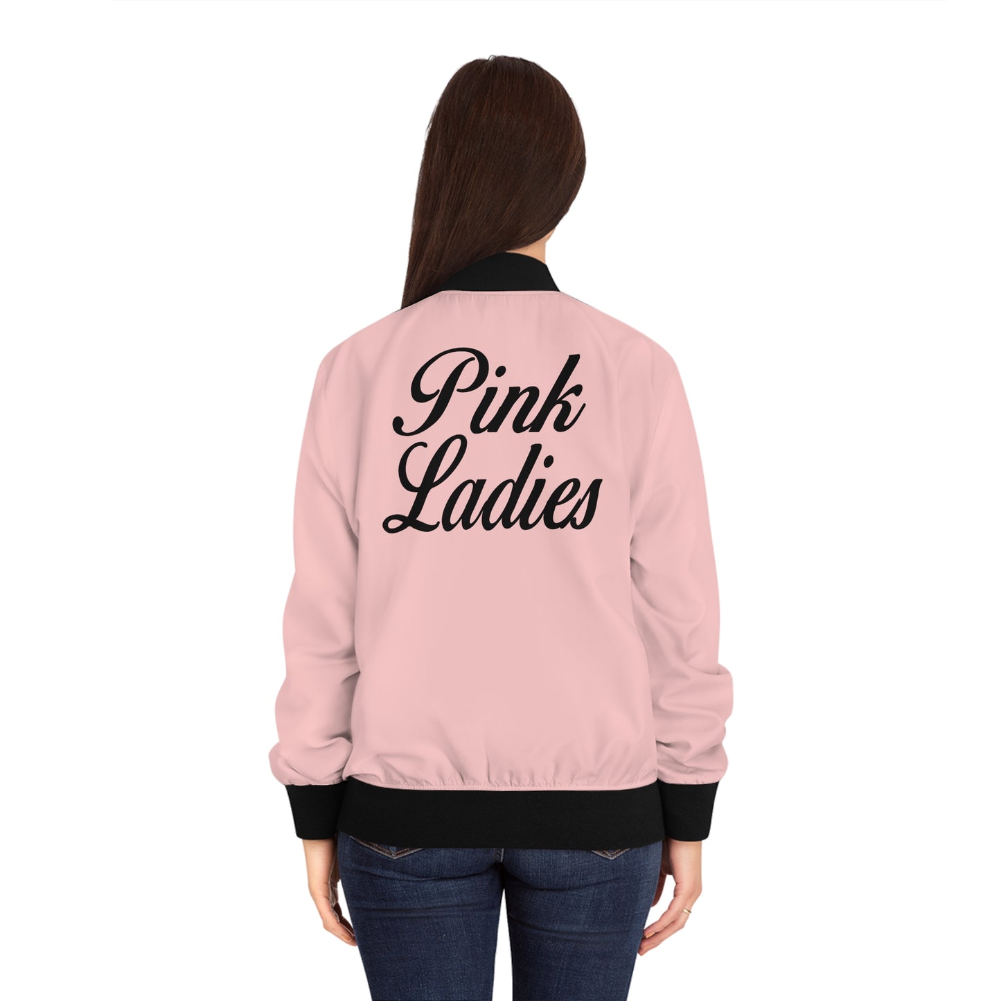 Personalized Pink Ladies Bomber Jacket - With Name Halloween Group Costumes