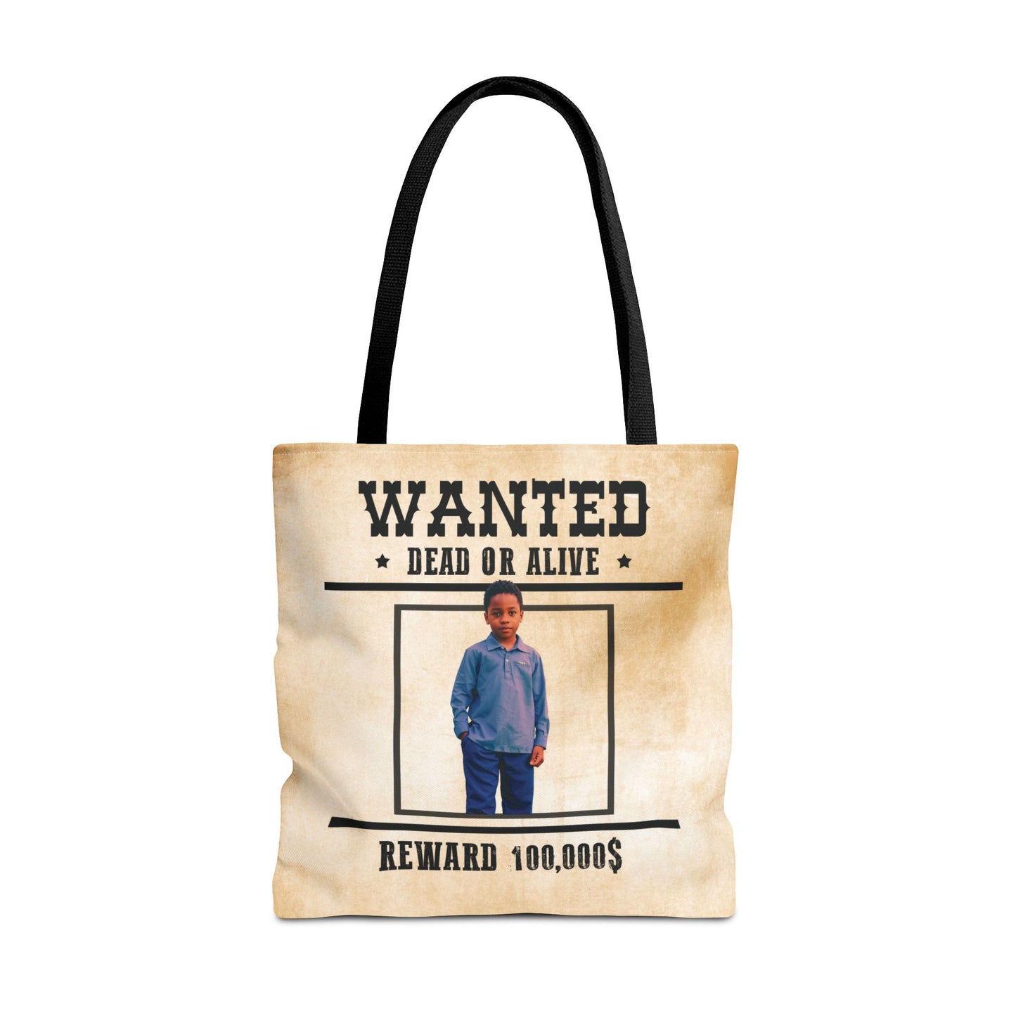 Cowboy 2 Halloween Trick or Treat Bag, Wanted With Photo Candy Bag, Customized Halloween Bucket, Kids Tote Bags, Halloween Accessory