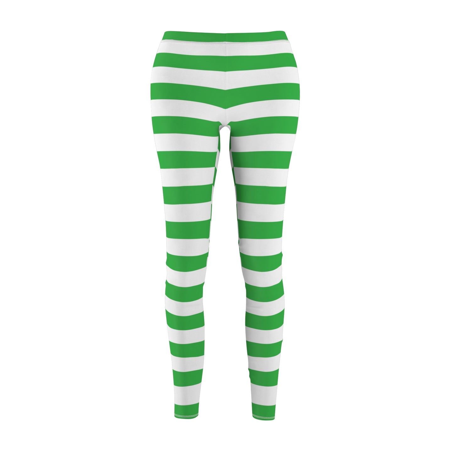 Green and White Strawberry Shortcake Women Leggings