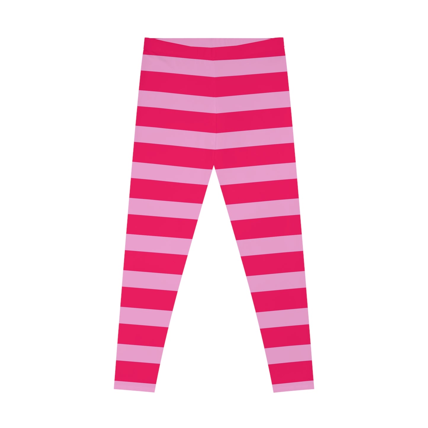 Pink Striped Stretchy Leggings