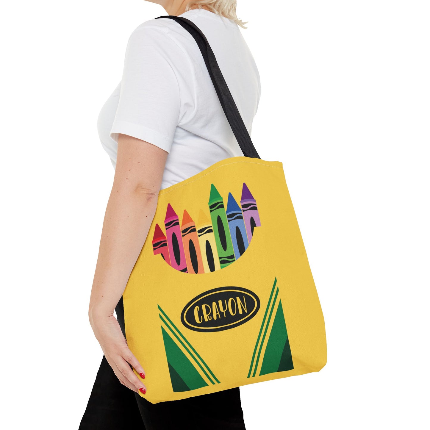 Personalized School Supplies Teachers Tote Bags, Crayon, Pencil, Glue, Paint Halloween Trick or Treat Bags For Kids and Adults