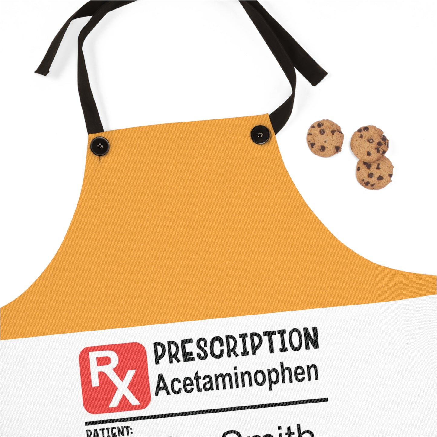 Adult Apron Costume - Personalized Prescription Pill Bottle Halloween Apron