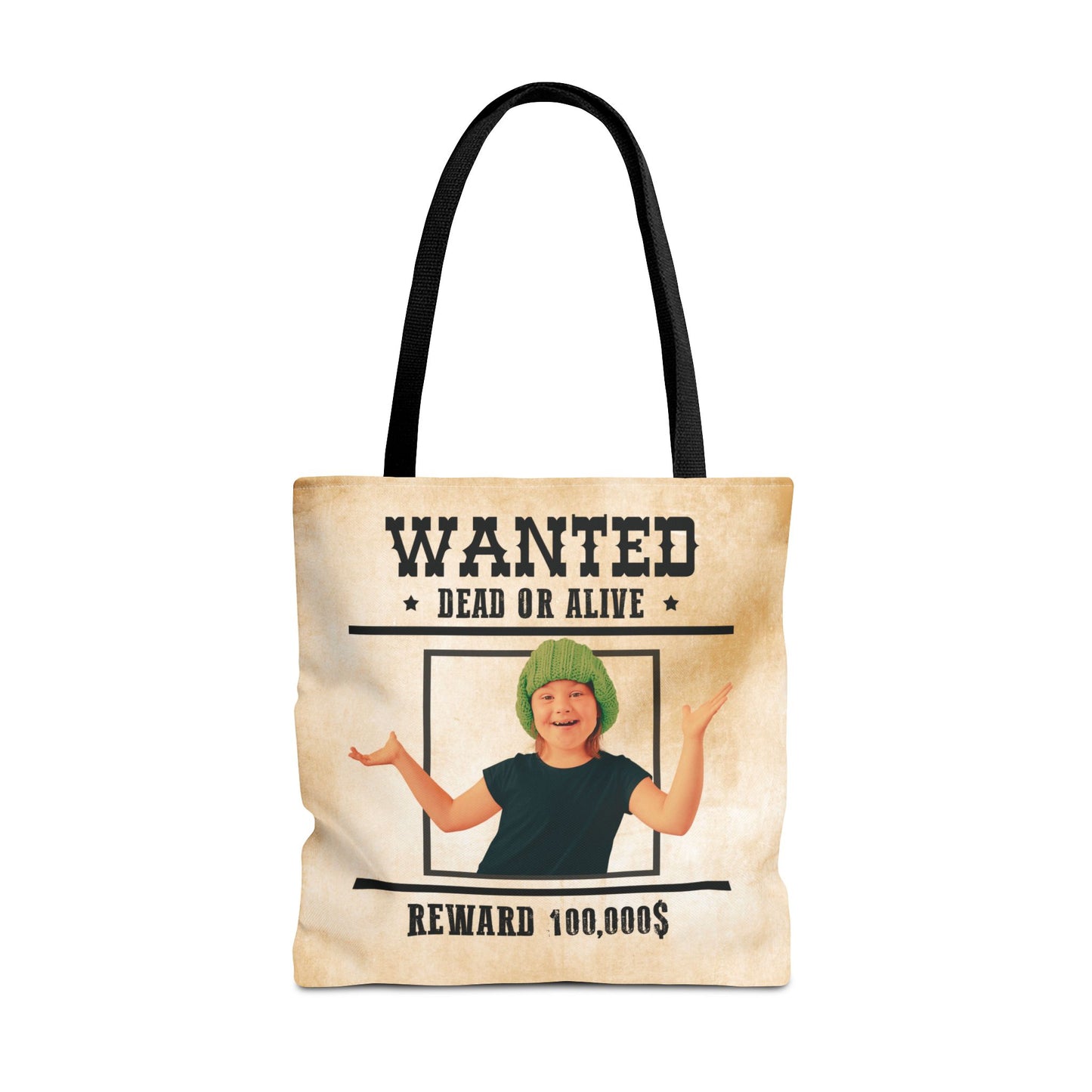 Cowgirl 2 Halloween Trick or Treat Bag, Wanted With Photo Candy Bag, Customized Halloween Bucket, Kids Tote Bags, Halloween Accessory