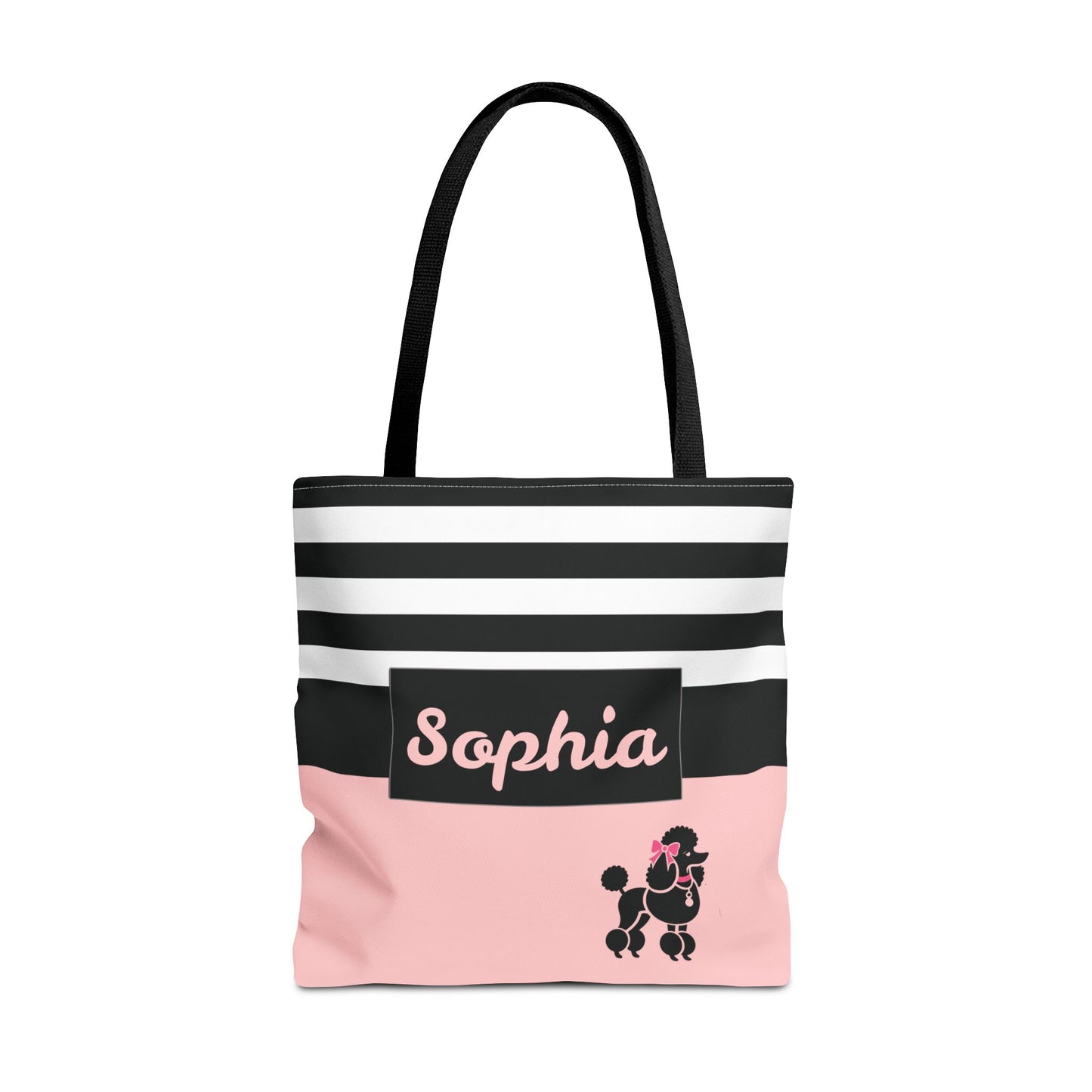 Poodle Girl Personalized Halloween Trick or Treat Bags, Custom 50's Girl Candy Bags, Kids Adults Tote Bags, Halloween Accessory