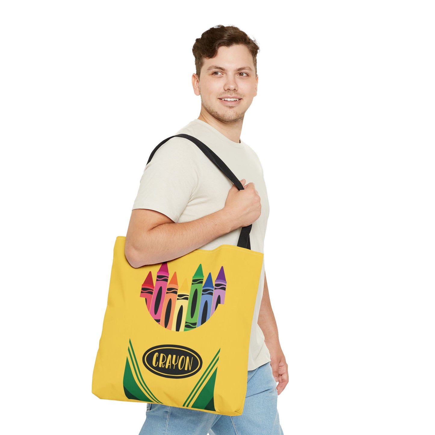 Personalized School Supplies Teachers Tote Bags, Crayon, Pencil, Glue, Paint Halloween Trick or Treat Bags For Kids and Adults