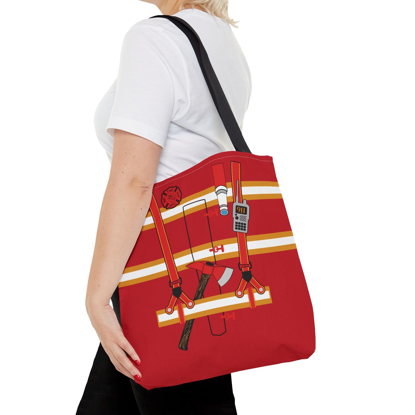 Fireman Personalized Halloween Trick or Treat Bags, Custom Fire Man Candy Bags, Kids Adults Tote Bags, Halloween Accessory