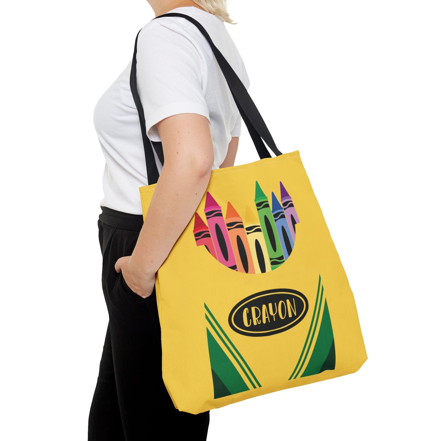 Personalized School Supplies Teachers Tote Bags, Crayon, Pencil, Glue, Paint Halloween Trick or Treat Bags For Kids and Adults