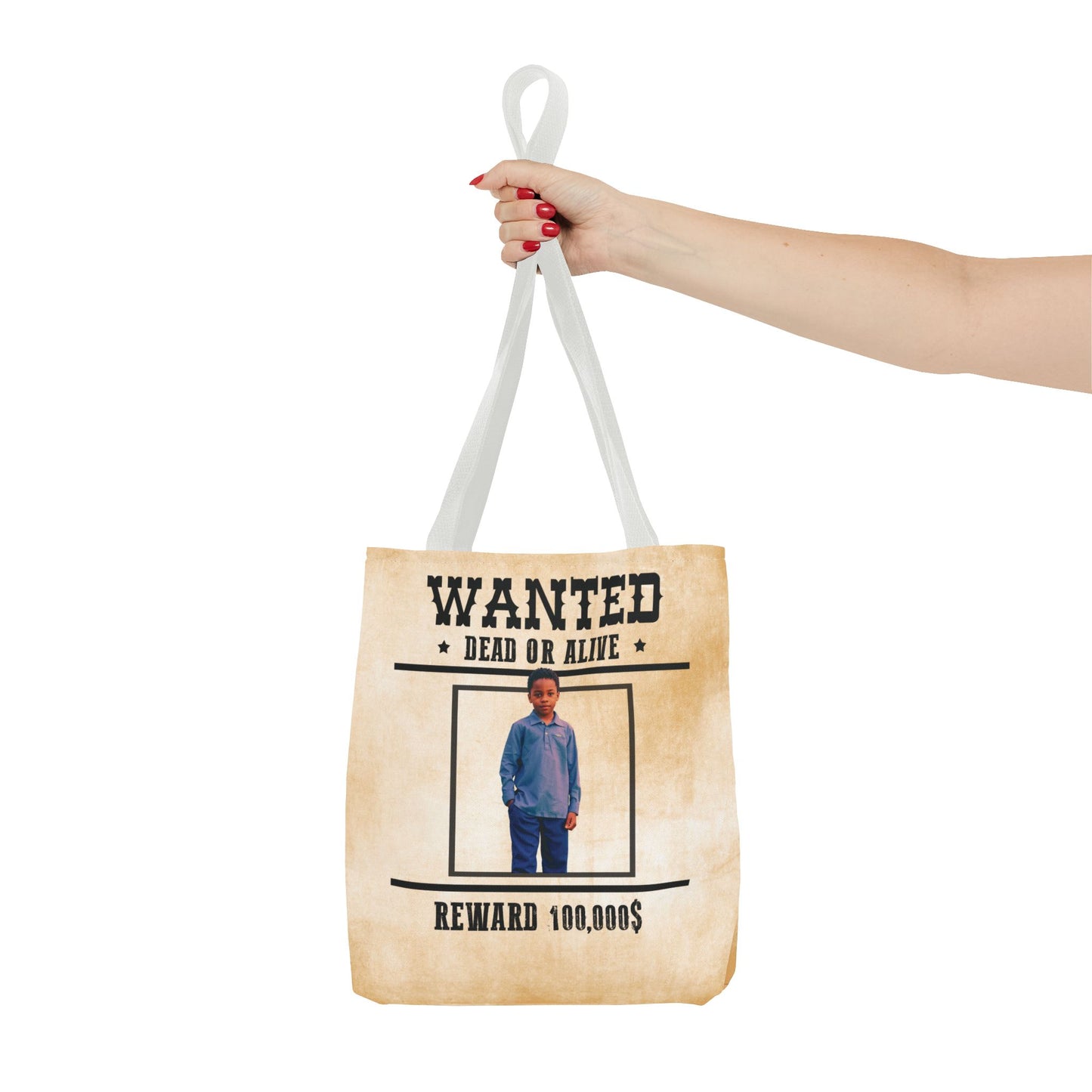 Cowboy 2 Halloween Trick or Treat Bag, Wanted With Photo Candy Bag, Customized Halloween Bucket, Kids Tote Bags, Halloween Accessory