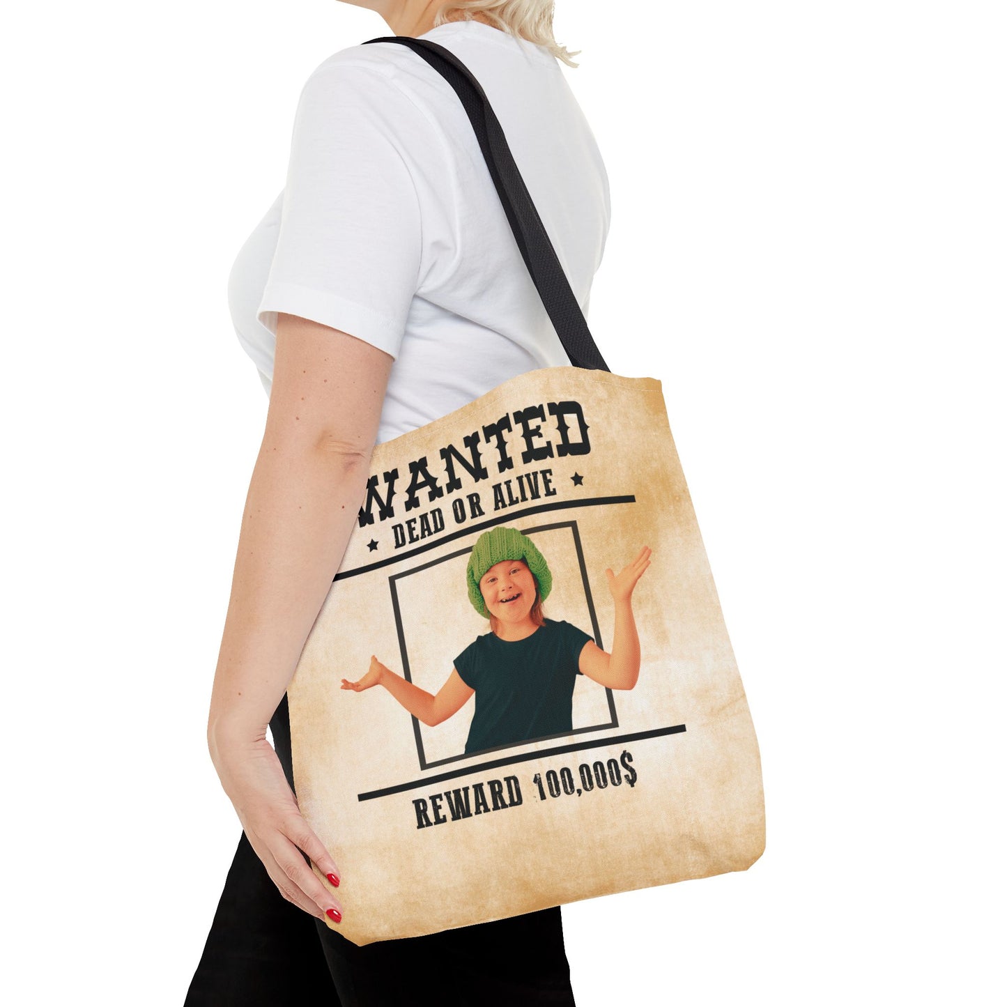 Cowgirl 2 Halloween Trick or Treat Bag, Wanted With Photo Candy Bag, Customized Halloween Bucket, Kids Tote Bags, Halloween Accessory