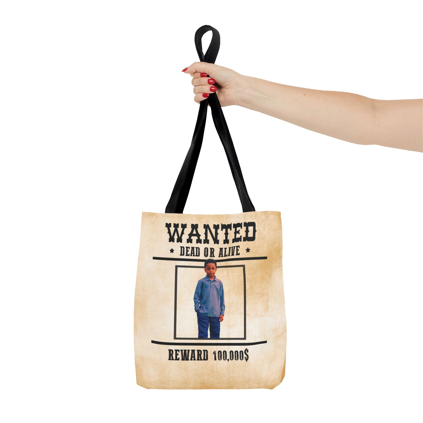 Cowboy 2 Halloween Trick or Treat Bag, Wanted With Photo Candy Bag, Customized Halloween Bucket, Kids Tote Bags, Halloween Accessory