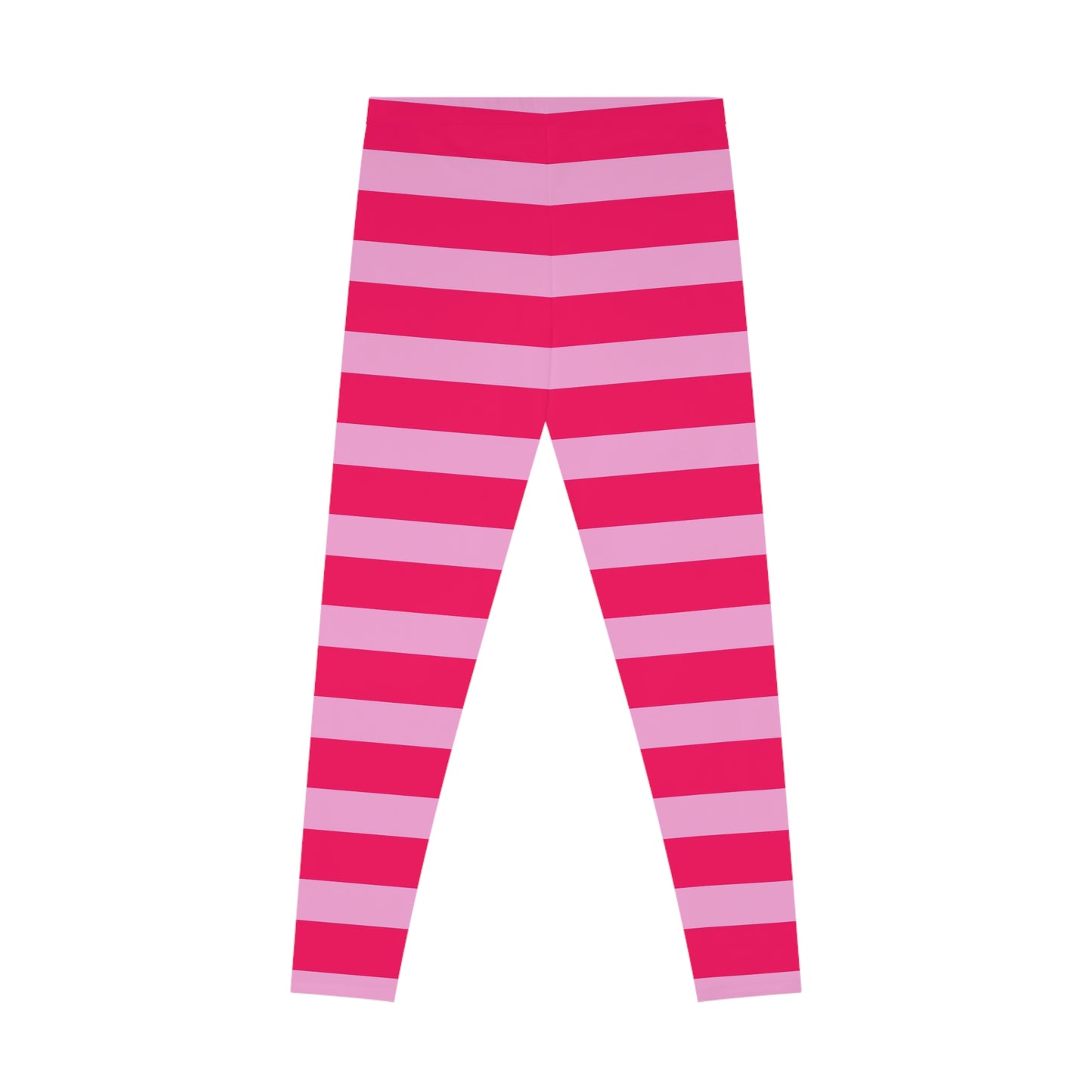 Pink Striped Stretchy Leggings