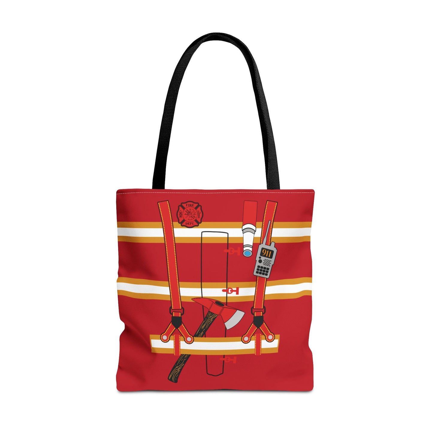 Fireman Personalized Halloween Trick or Treat Bags, Custom Fire Man Candy Bags, Kids Adults Tote Bags, Halloween Accessory