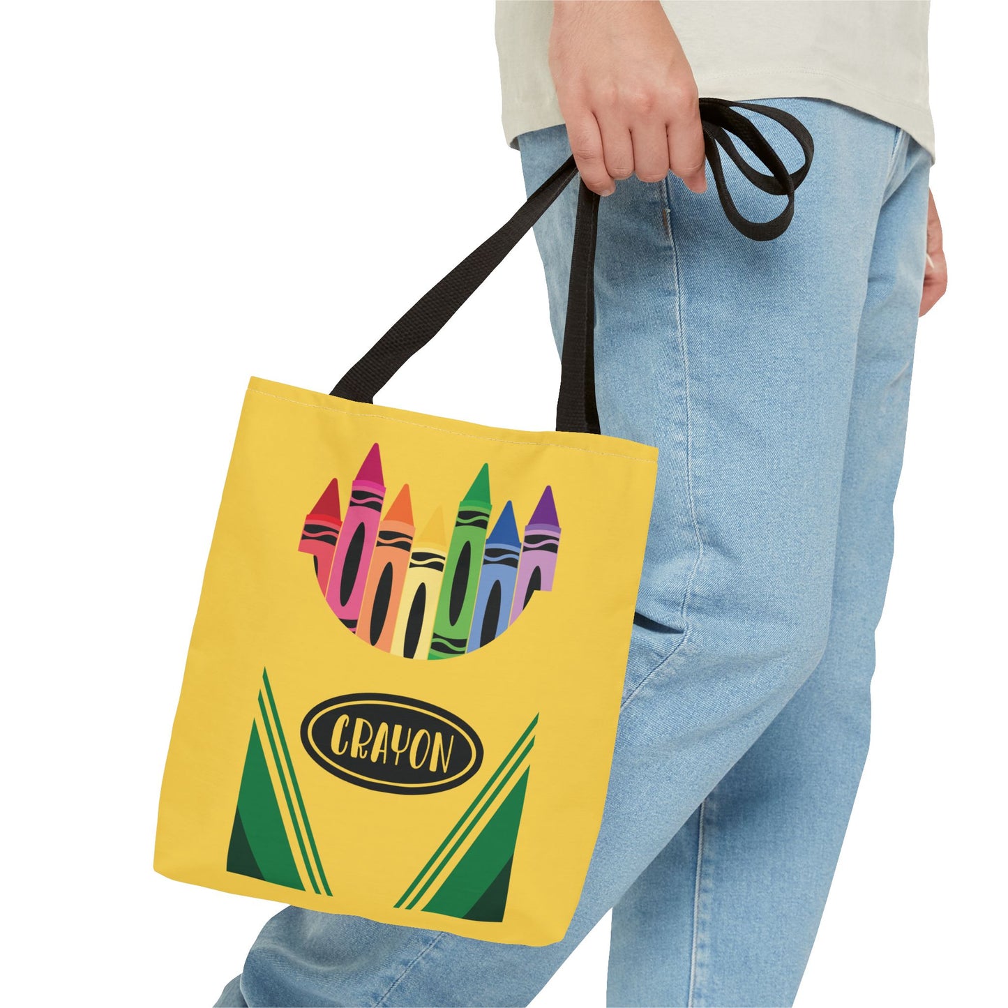 Personalized School Supplies Teachers Tote Bags, Crayon, Pencil, Glue, Paint Halloween Trick or Treat Bags For Kids and Adults