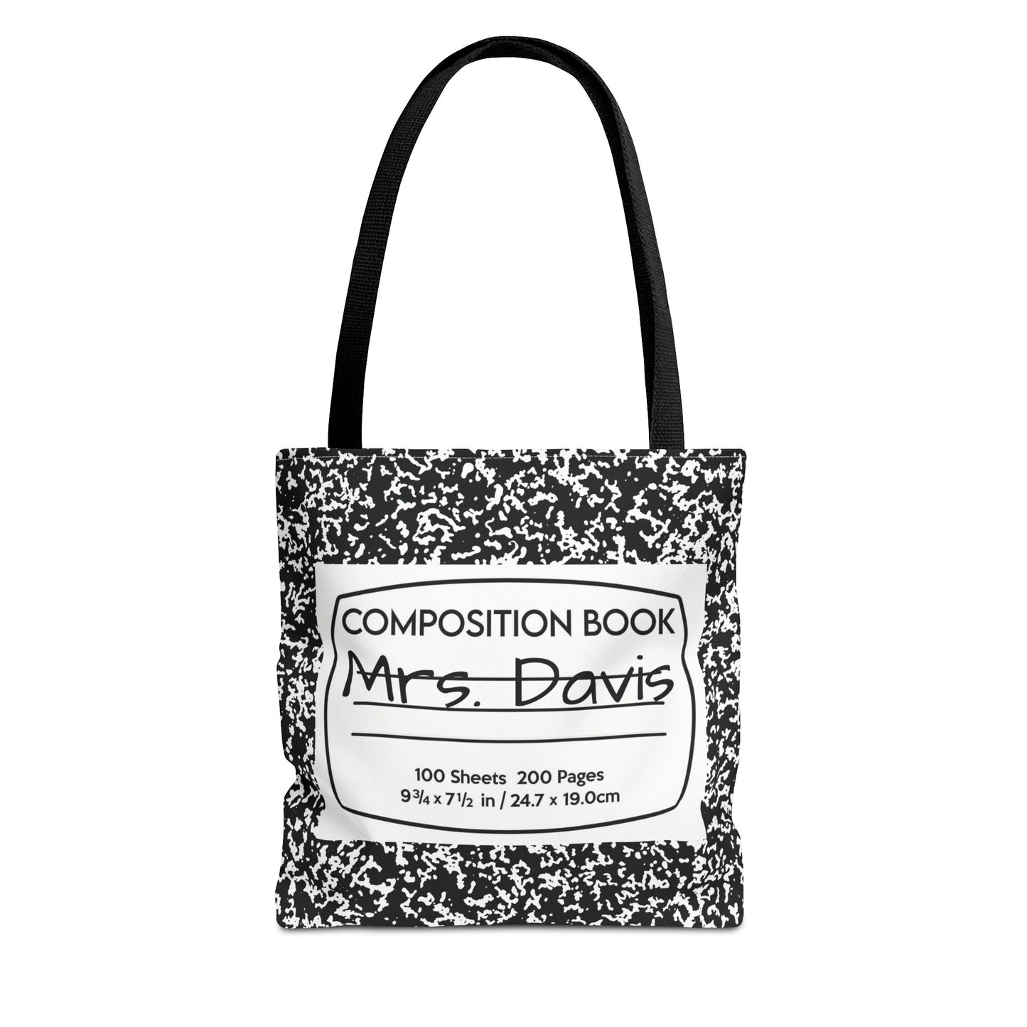 Teacher Notebook Personalized Halloween Trick or Treat Bags, Custom notebook bags, Kids Adults Tote Bags
