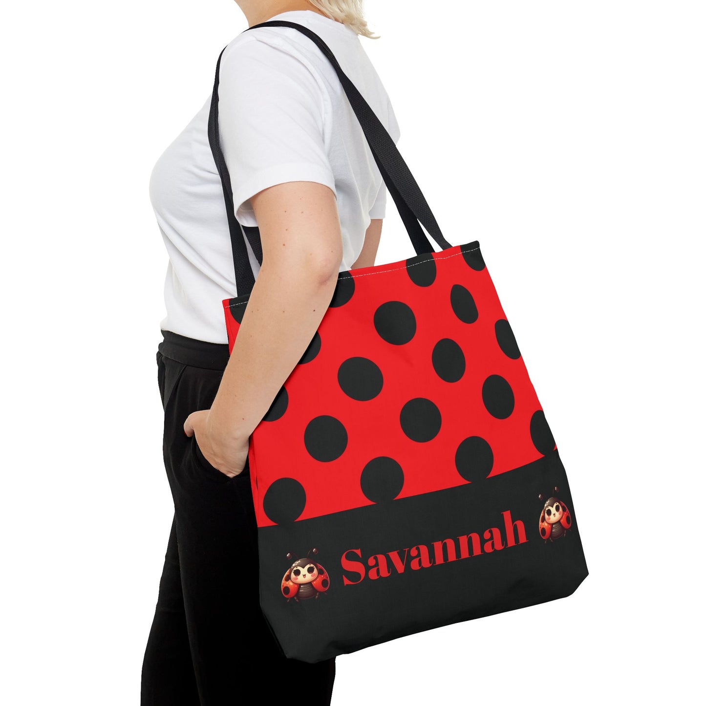 Personalized Halloween Trick or Treat Bag Ladybug