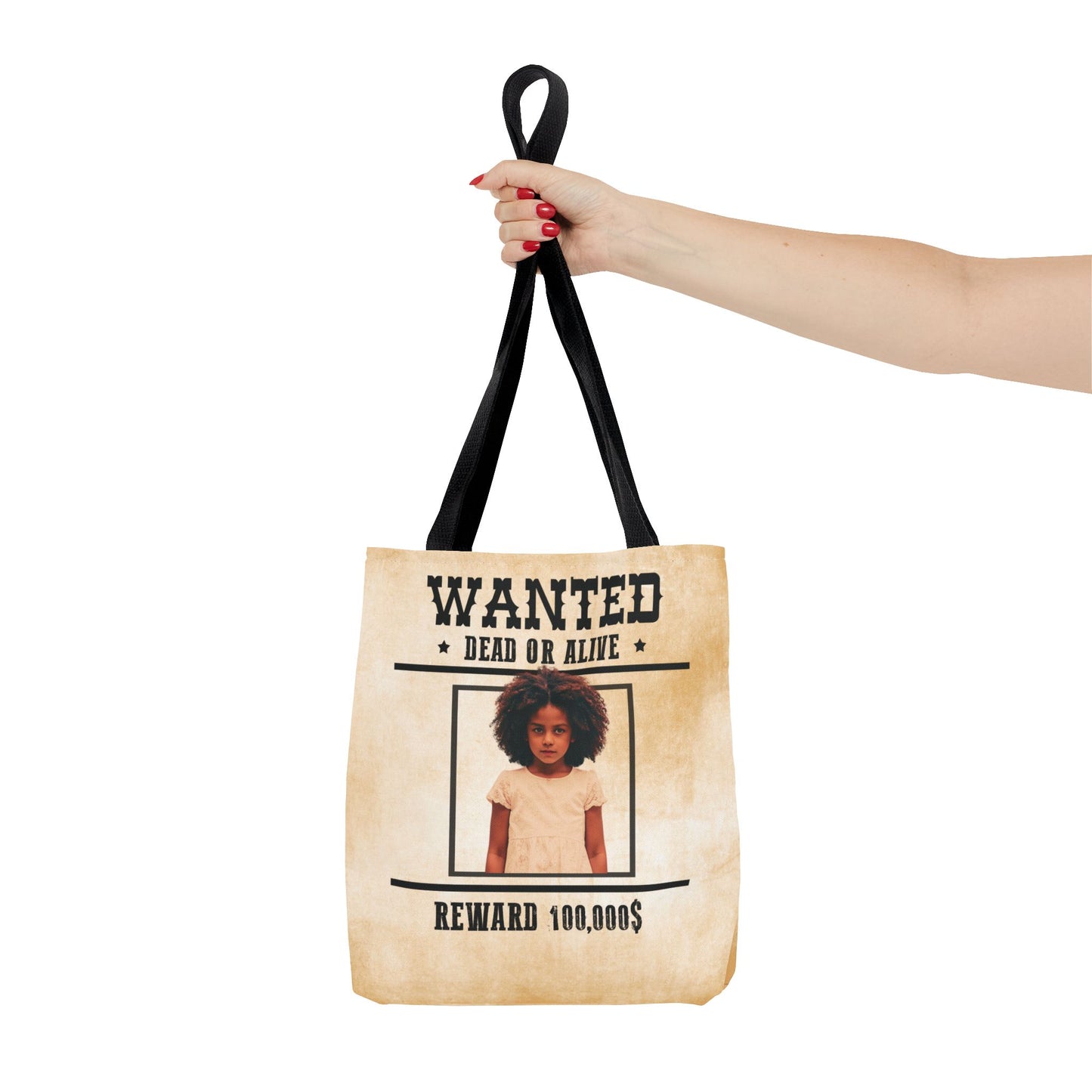 Cowgirl Halloween Trick or Treat Bag, Wanted With Photo Candy Bag, Customized Halloween Bucket, Kids Tote Bags, Halloween Accessory