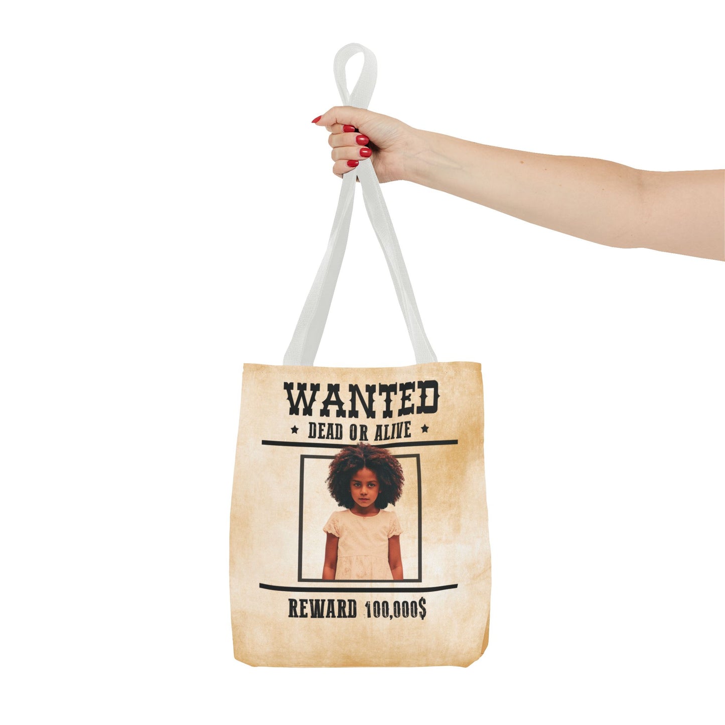 Cowgirl Halloween Trick or Treat Bag, Wanted With Photo Candy Bag, Customized Halloween Bucket, Kids Tote Bags, Halloween Accessory