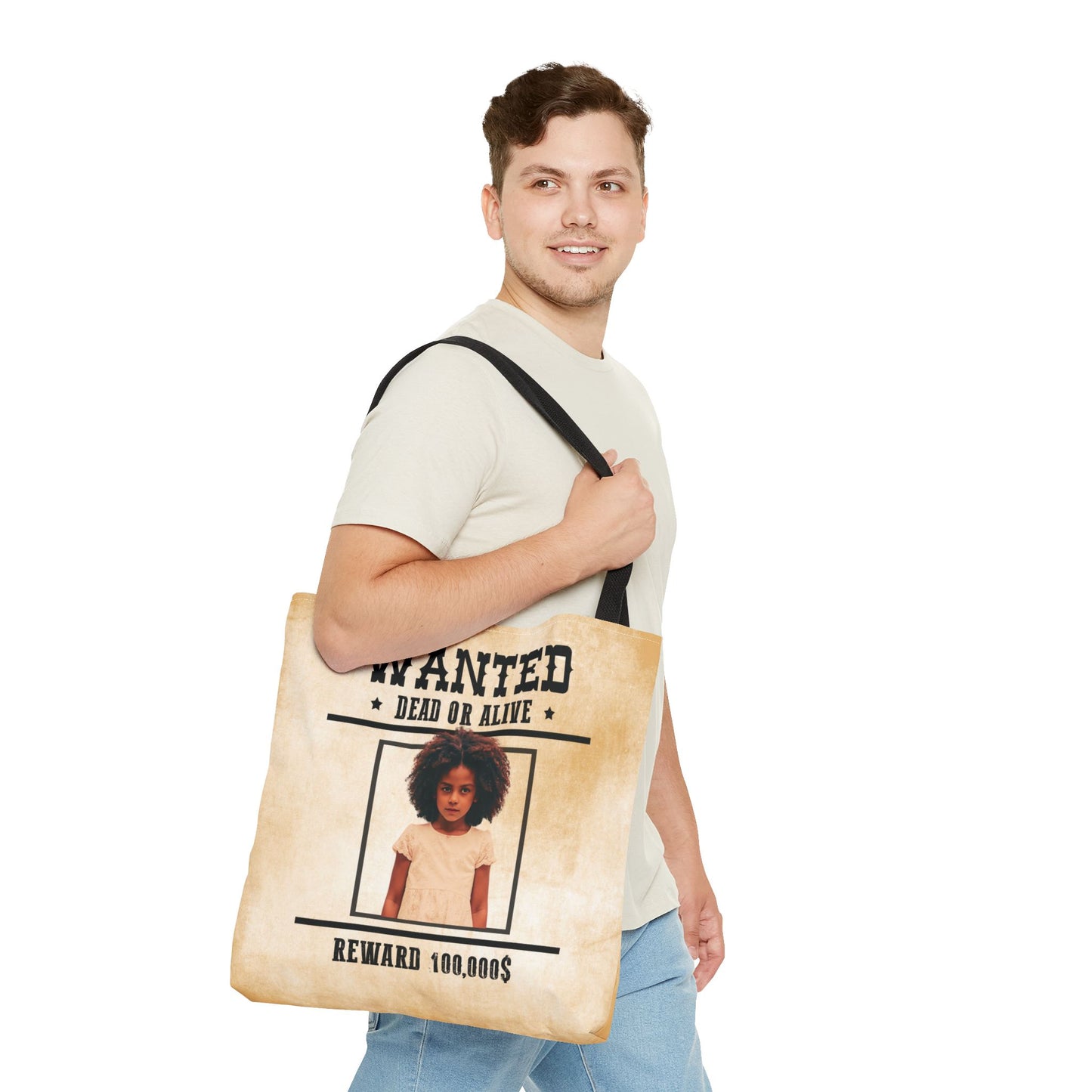 Cowgirl Halloween Trick or Treat Bag, Wanted With Photo Candy Bag, Customized Halloween Bucket, Kids Tote Bags, Halloween Accessory