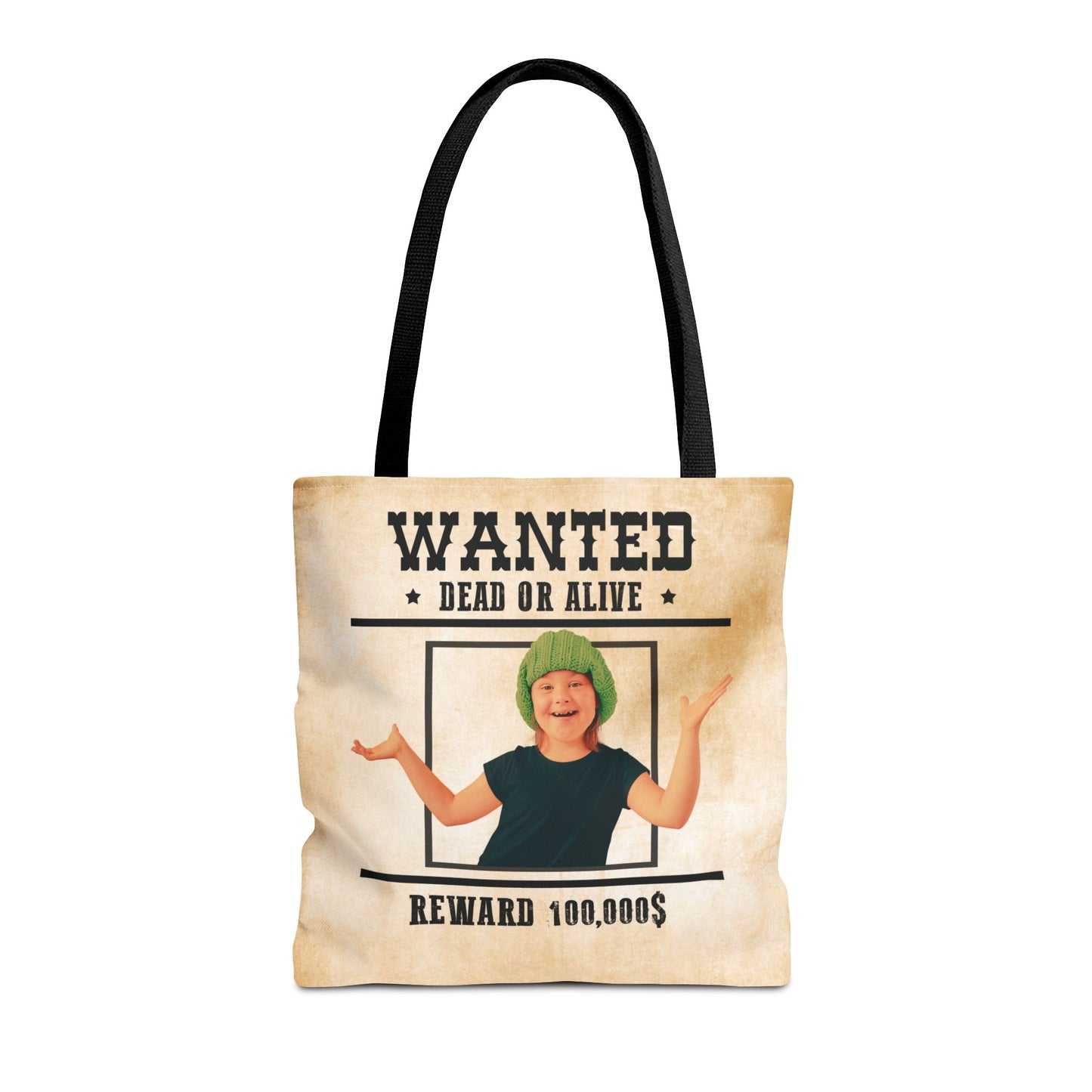 Cowgirl 2 Halloween Trick or Treat Bag, Wanted With Photo Candy Bag, Customized Halloween Bucket, Kids Tote Bags, Halloween Accessory