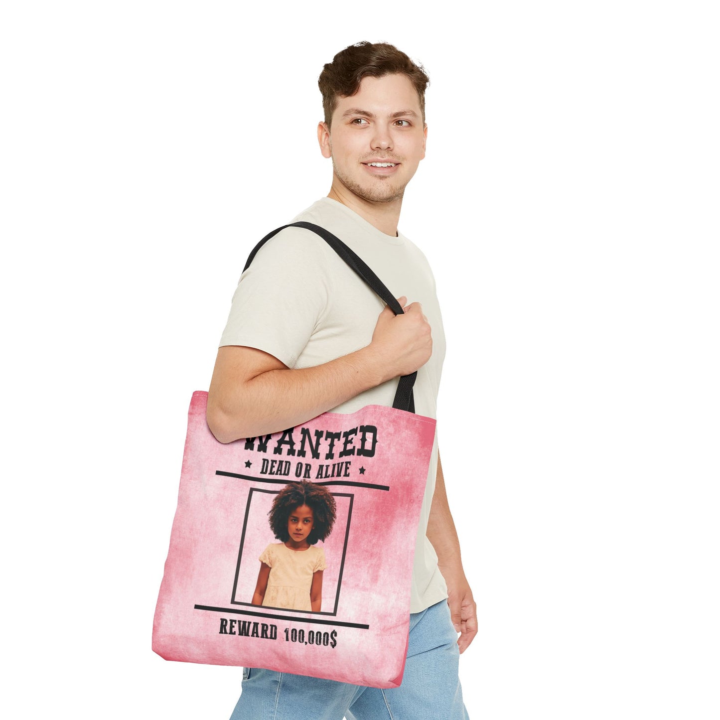 Cowgirl Pink Halloween Trick or Treat Bag, Wanted With Photo Candy Bag, Customized Halloween Bucket, Kids Tote Bags, Halloween Accessory