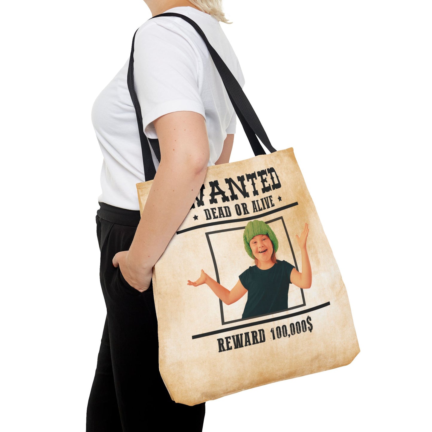 Cowgirl 2 Halloween Trick or Treat Bag, Wanted With Photo Candy Bag, Customized Halloween Bucket, Kids Tote Bags, Halloween Accessory