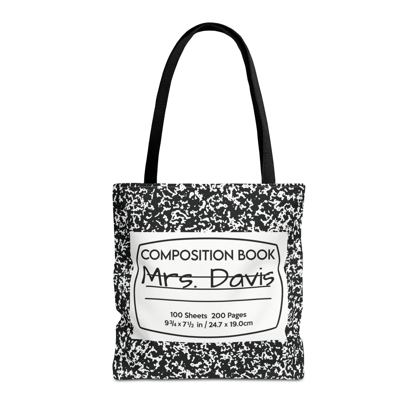 Teacher Notebook Personalized Halloween Trick or Treat Bags, Custom notebook bags, Kids Adults Tote Bags