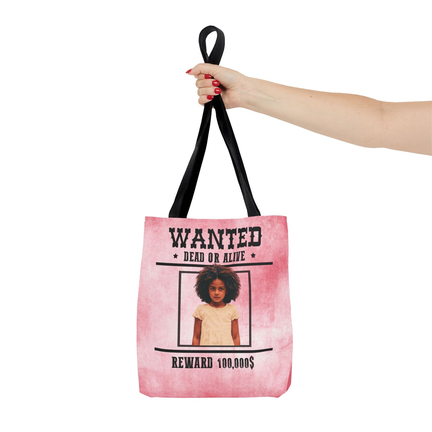 Cowgirl Pink Halloween Trick or Treat Bag, Wanted With Photo Candy Bag, Customized Halloween Bucket, Kids Tote Bags, Halloween Accessory