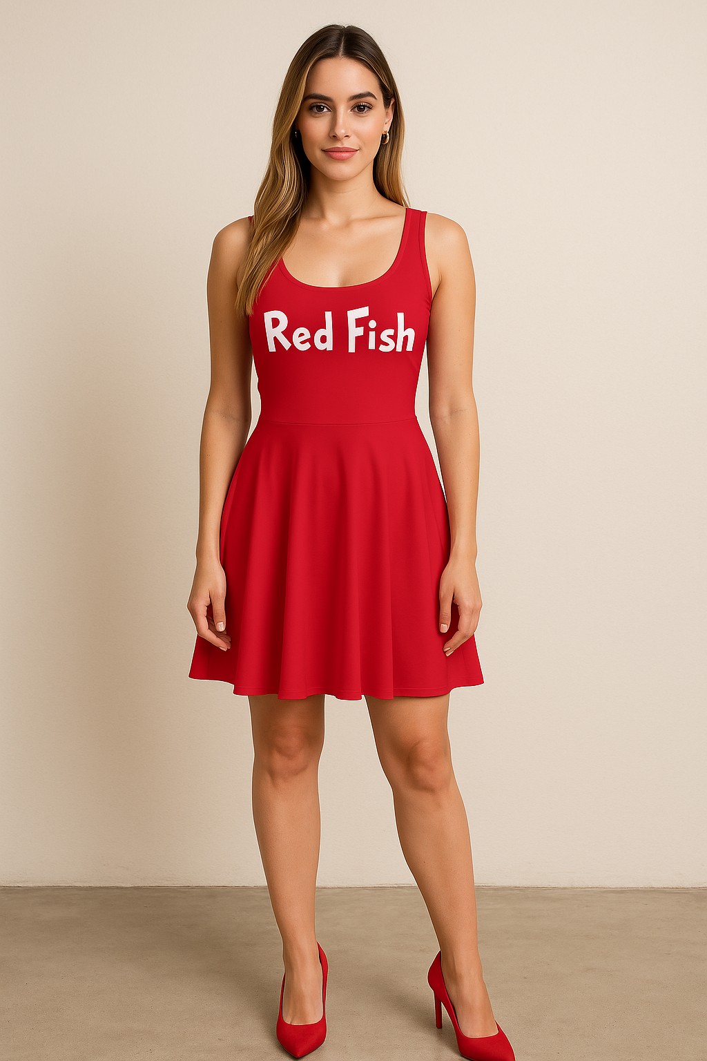 Dr. Seuss Inspired Fish Skater Dress - Costumes For Teens and Women