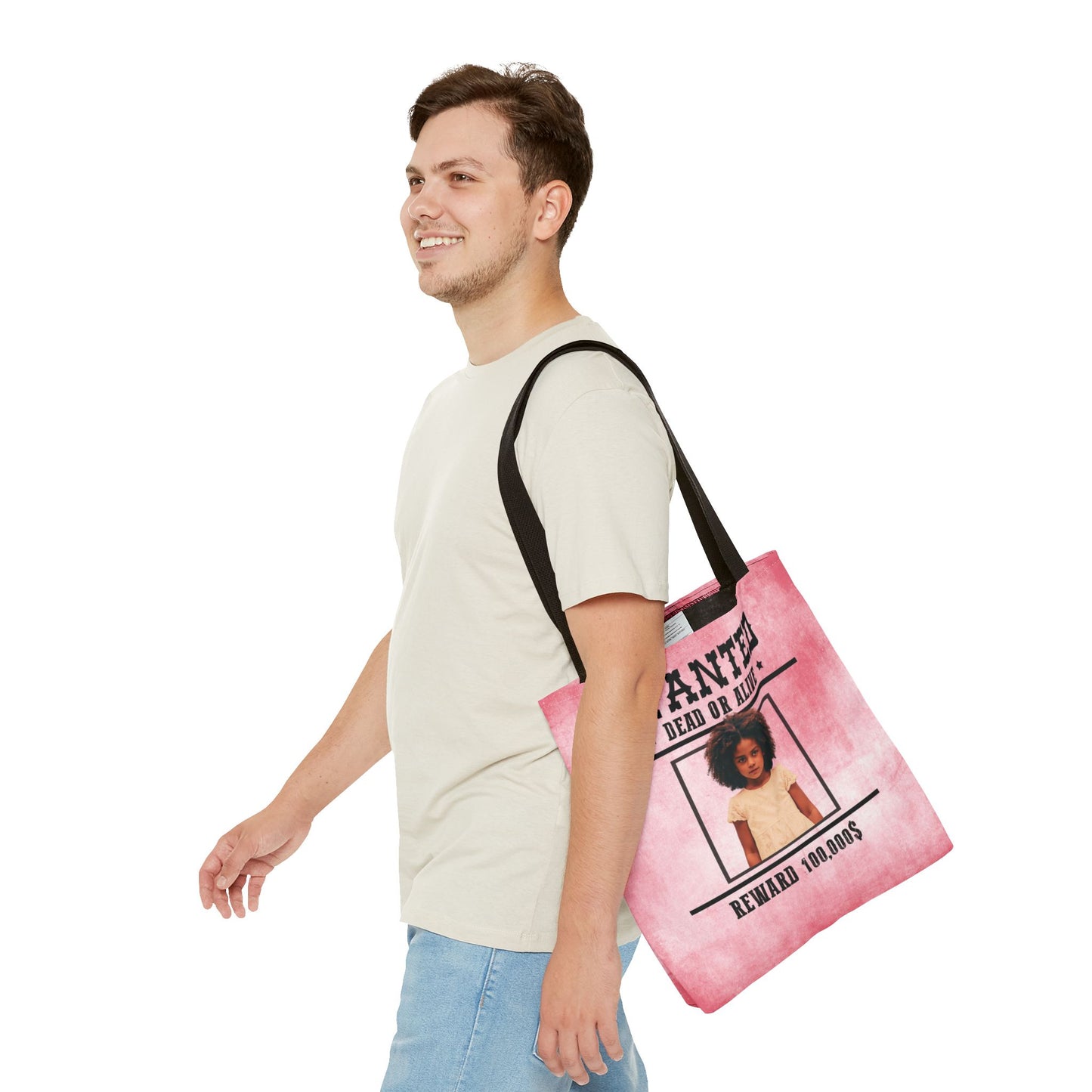 Cowgirl Pink Halloween Trick or Treat Bag, Wanted With Photo Candy Bag, Customized Halloween Bucket, Kids Tote Bags, Halloween Accessory