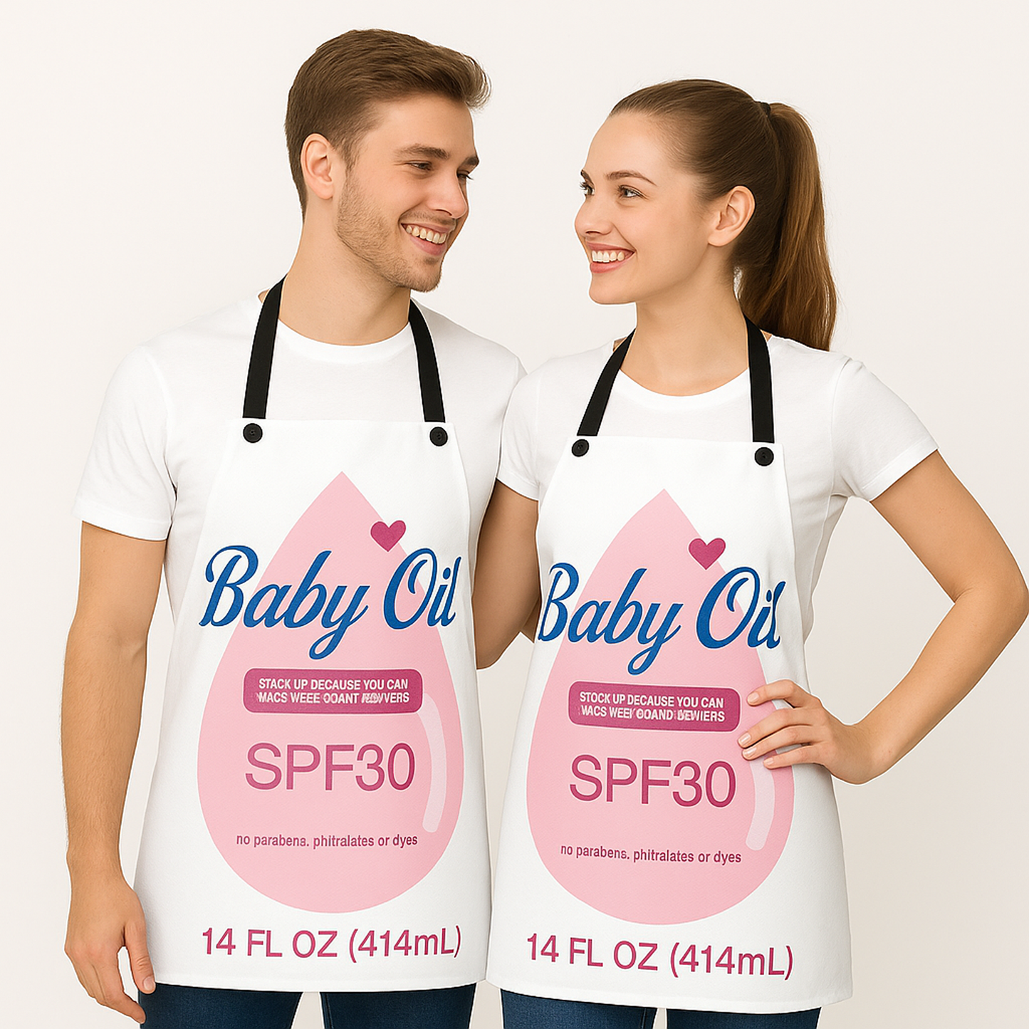 Baby Oil Costume, Funny Couples Halloween Costumes For Men and Women