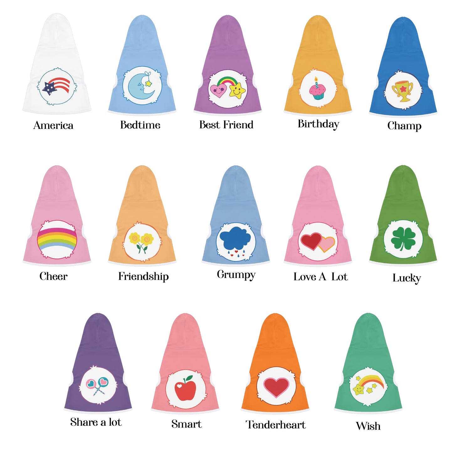 Care Bears Inspired Halloween Costumes For Dogs - For Small To Medium Dogs