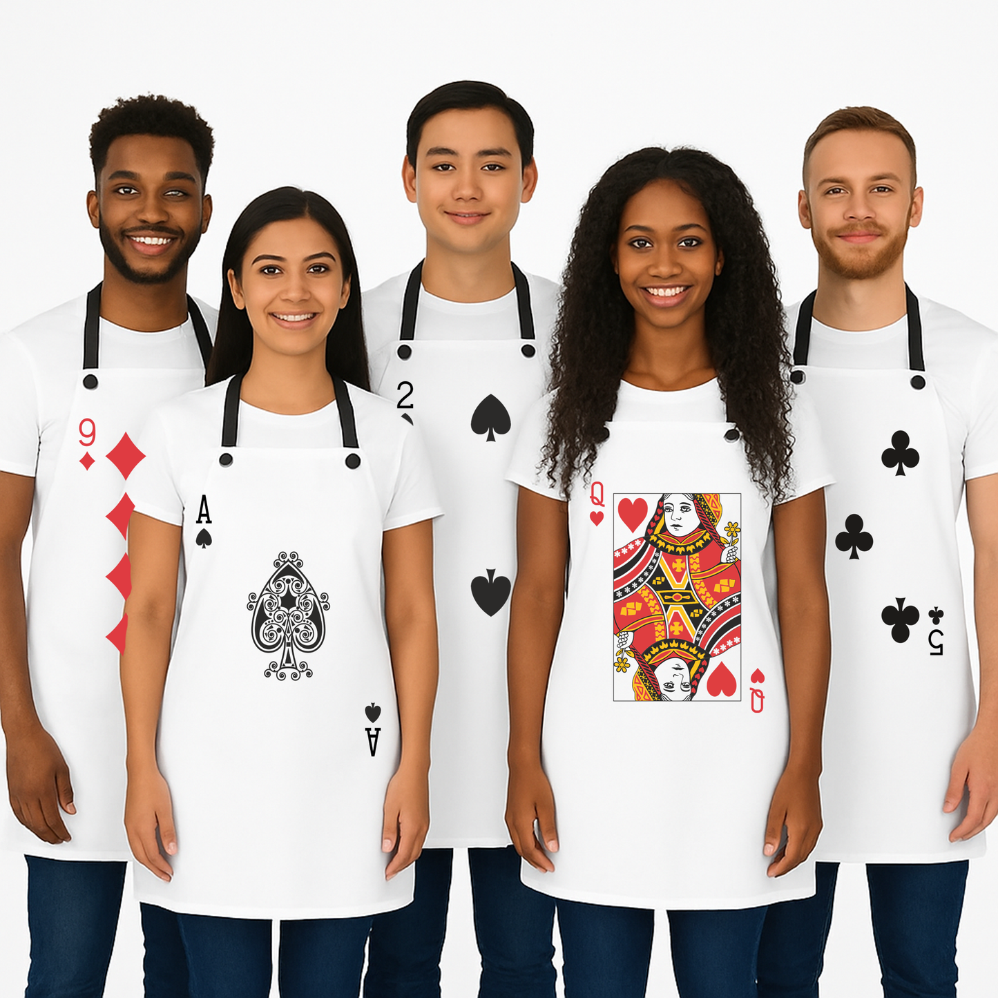 Deck of Cards Halloween Group Costumes Adult Apron
