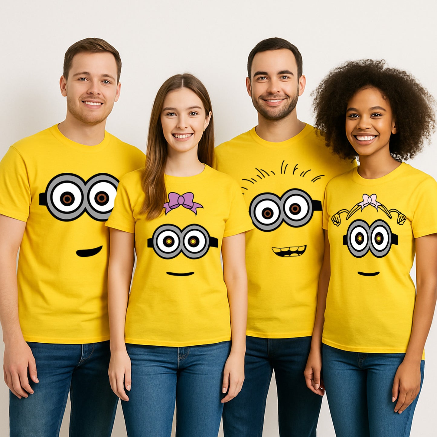 Minion Inspired Yellow Tshirts - Cosplay Birthday Parites, Group Halloween Costumes