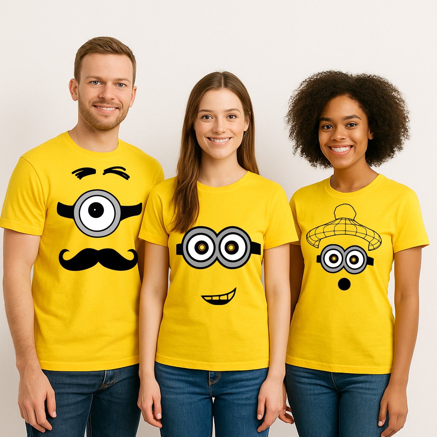 Minion Inspired Yellow Tshirts - Cosplay Birthday Parites, Group Halloween Costumes
