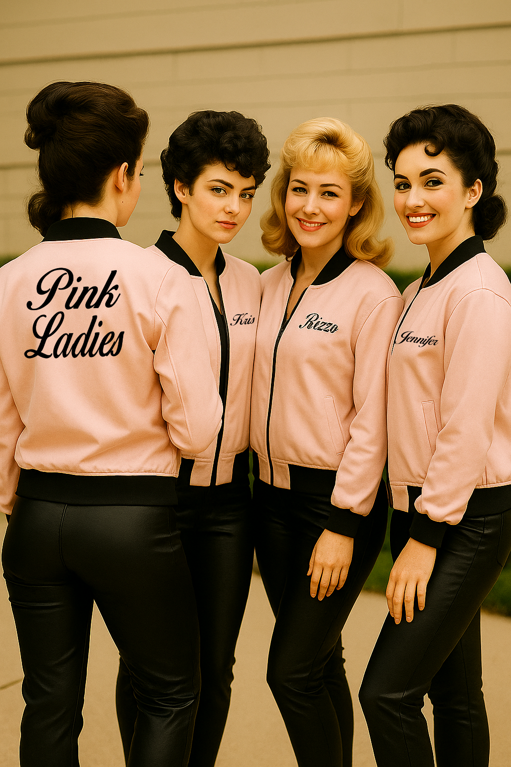Personalized Pink Ladies Bomber Jacket - With Name Halloween Group Costumes