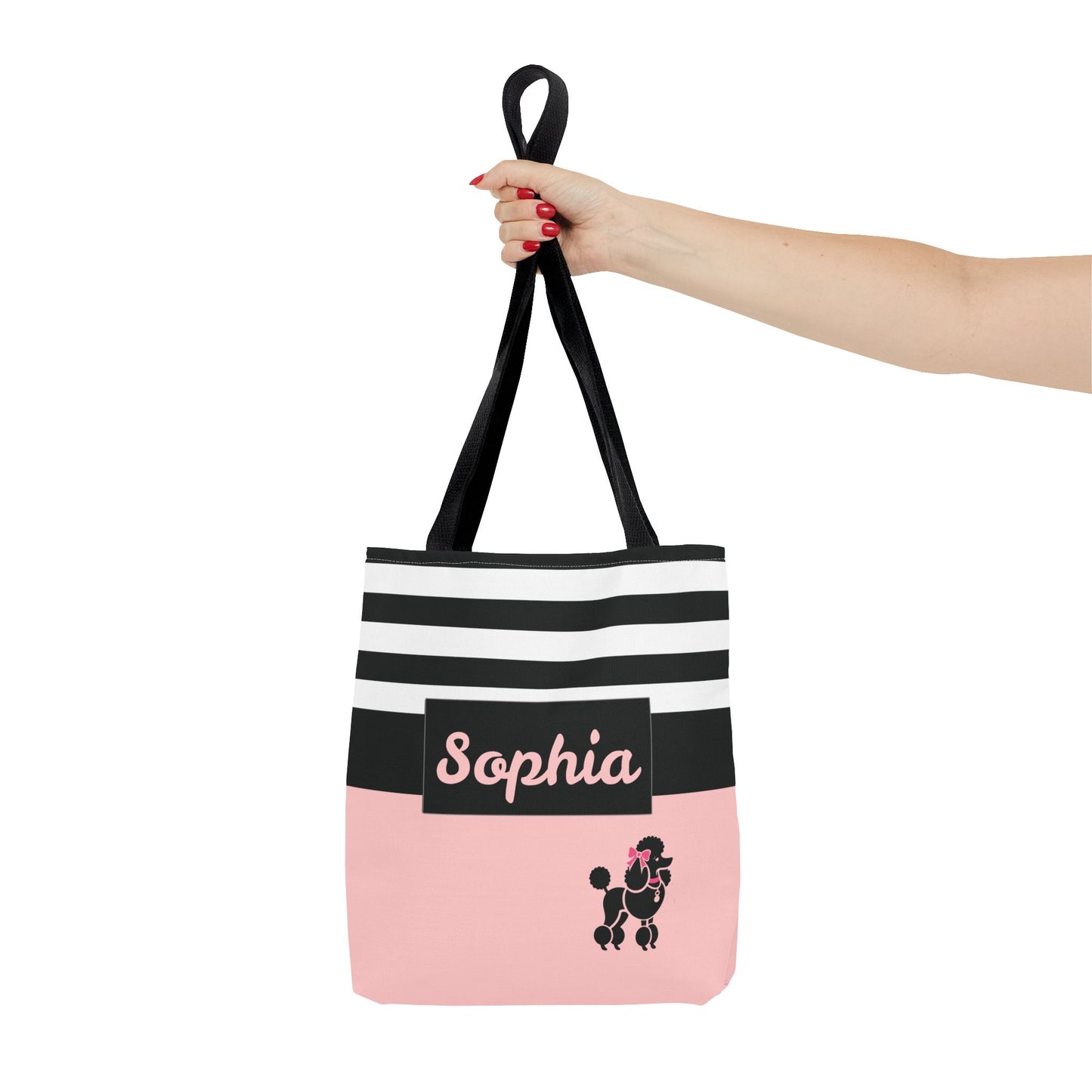 Poodle Girl Personalized Halloween Trick or Treat Bags,  Custom 50's Girl Candy Bags, Kids Adults Tote Bags, Halloween Accessory