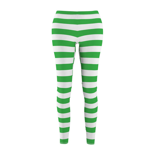 Green and White Strawberry Shortcake Women Leggings