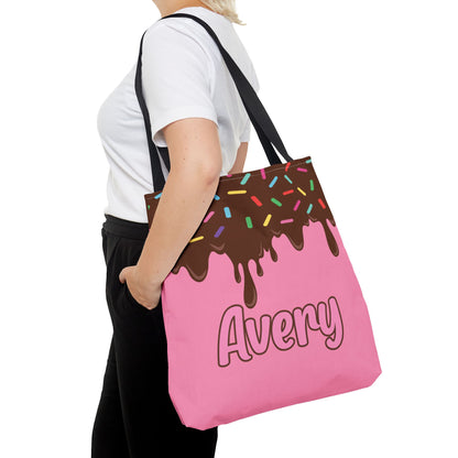 Personalized Trick or Treat Bags Ice Cream,  Custom Ice Cream Tote Bags, Kids Adults Tote Bags