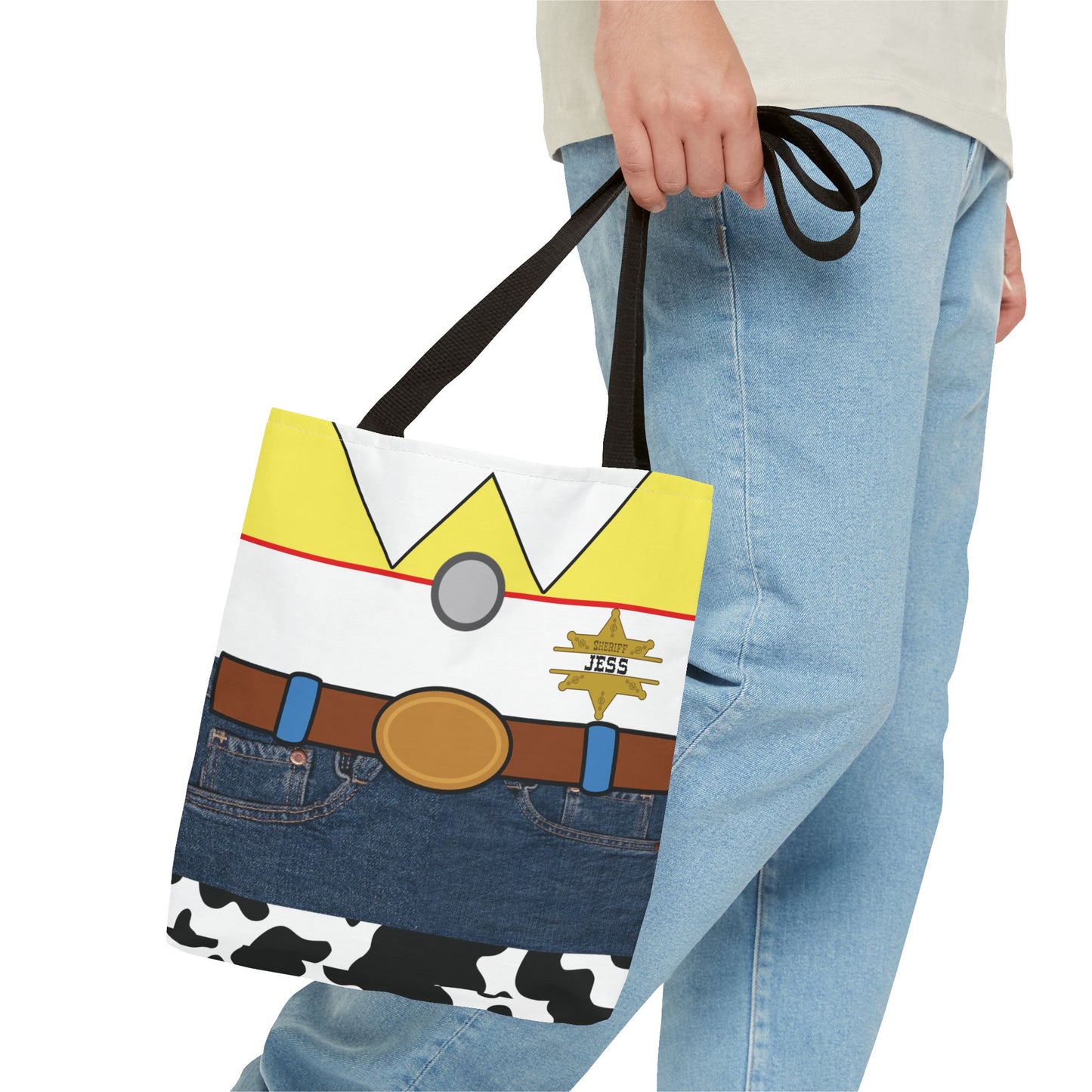 Cowgirl Personalized Halloween Trick or Treat Bags,  Custom Sheriff Cow Girl Tote Bags With Name, Kids Adults Tote Bags