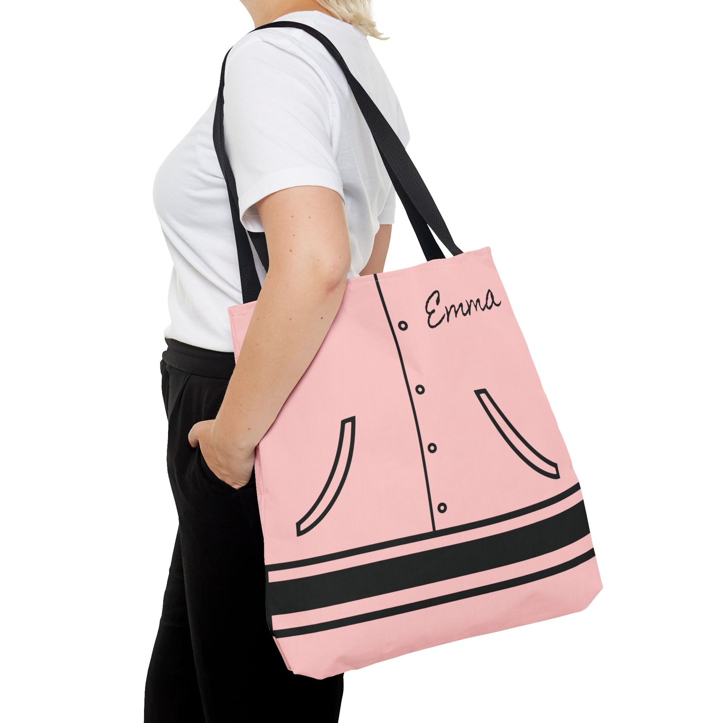 Personalized Pink Babies Halloween Trick or Treat Bags For Girls,  Greaser Candy Bags, Kids Adults Tote Bags, Halloween Accessory