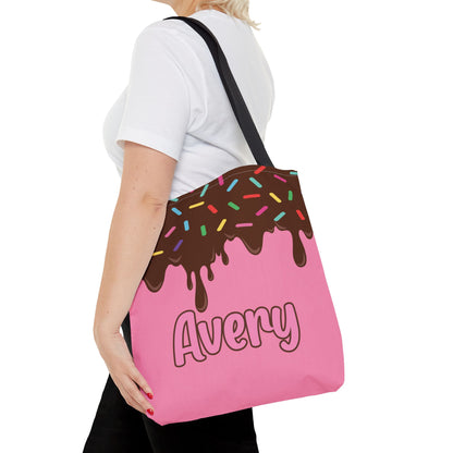 Personalized Trick or Treat Bags Ice Cream,  Custom Ice Cream Tote Bags, Kids Adults Tote Bags