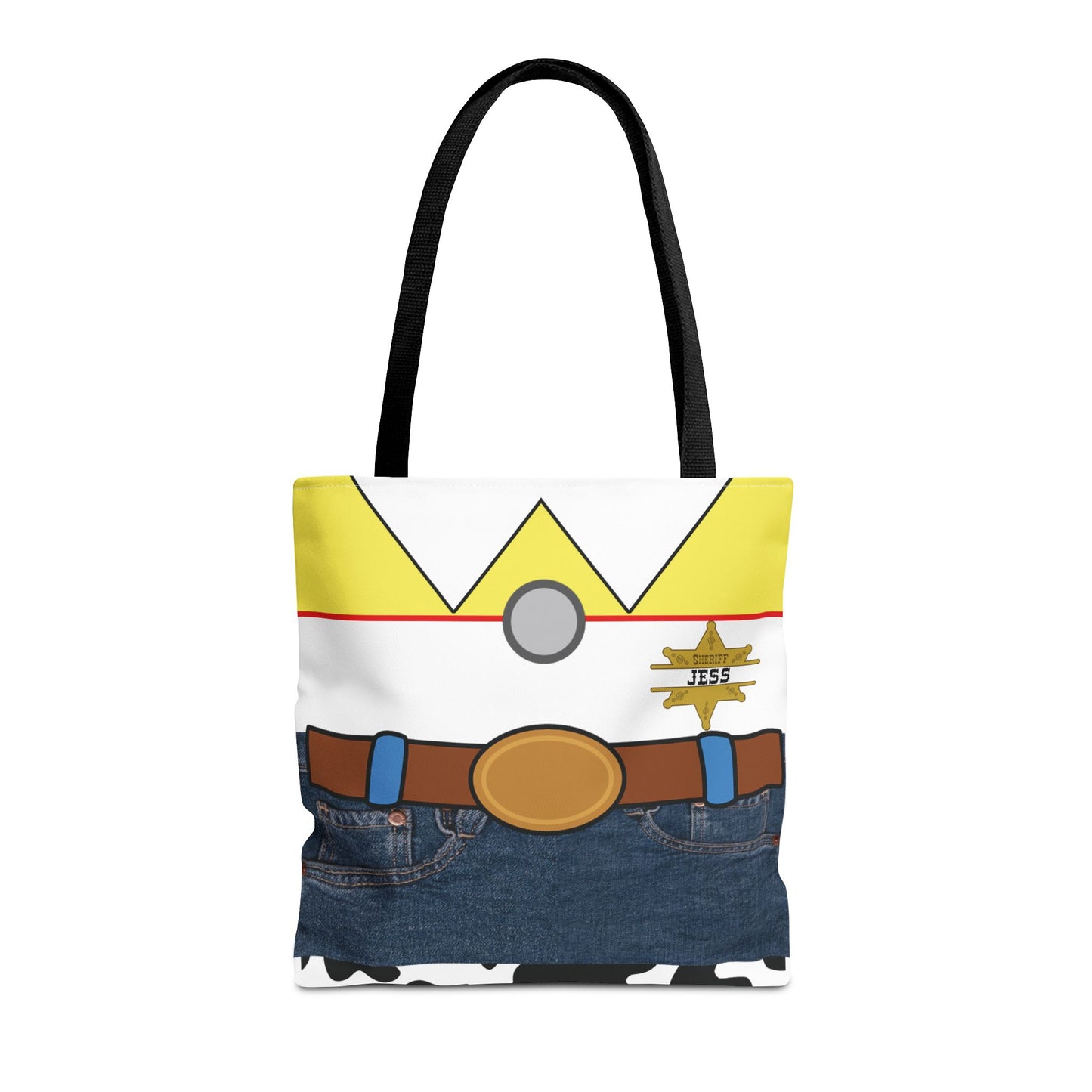 Cowgirl Personalized Halloween Trick or Treat Bags,  Custom Sheriff Cow Girl Tote Bags With Name, Kids Adults Tote Bags