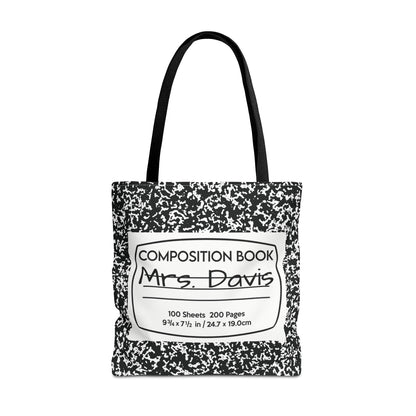 Teacher Notebook Personalized Halloween Trick or Treat Bags,  Custom notebook bags, Kids Adults Tote Bags