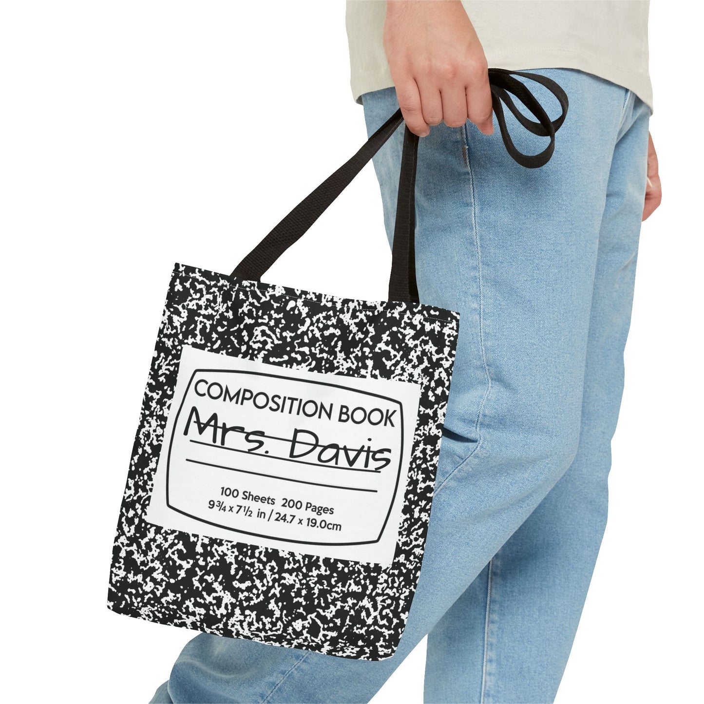 Teacher Notebook Personalized Halloween Trick or Treat Bags,  Custom notebook bags, Kids Adults Tote Bags