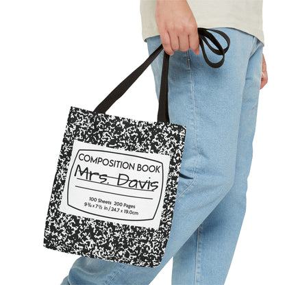 Teacher Notebook Personalized Halloween Trick or Treat Bags,  Custom notebook bags, Kids Adults Tote Bags