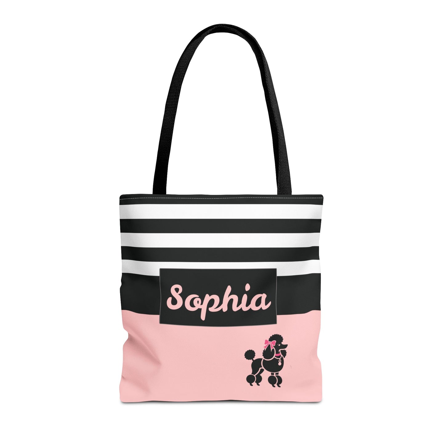 Poodle Girl Personalized Halloween Trick or Treat Bags,  Custom 50's Girl Candy Bags, Kids Adults Tote Bags, Halloween Accessory