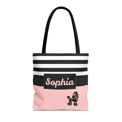 Poodle Girl Personalized Halloween Trick or Treat Bags,  Custom 50's Girl Candy Bags, Kids Adults Tote Bags, Halloween Accessory
