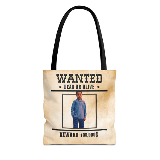 Cowboy 2 Halloween Trick or Treat Bag,  Wanted With Photo Candy Bag, Customized Halloween Bucket, Kids Tote Bags, Halloween Accessory