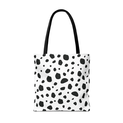 Dalmatian Personalized Halloween Trick or Treat Bags,  Custom Dalmatian Animal Print Tote Bags, Kids Adults Tote Bags