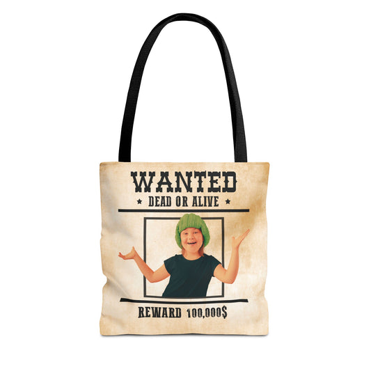Cowgirl 2 Halloween Trick or Treat Bag,  Wanted With Photo Candy Bag, Customized Halloween Bucket, Kids Tote Bags, Halloween Accessory
